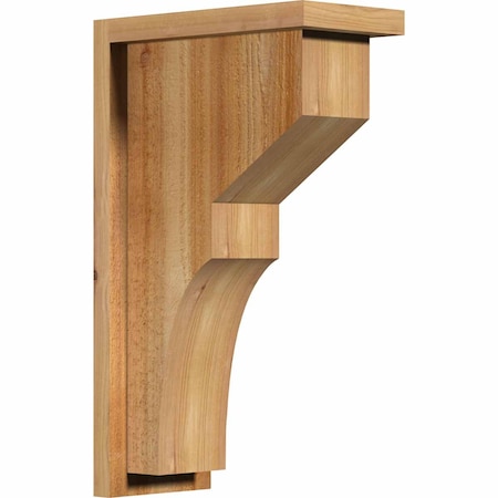 Ekena Millwork Monterey Rough Sawn Corbel w/Backplate, Western Red Cedar, 6"W x 12"D x 20"H COR06X12X20MON01RWR
